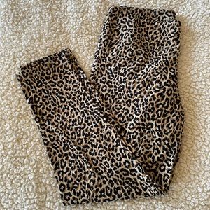 J crew size medium leopard Capri leggings
